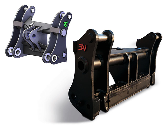 Hydraulic quick coupler tooling-head