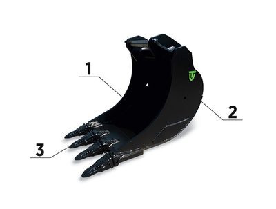 Rock bucket for excavator