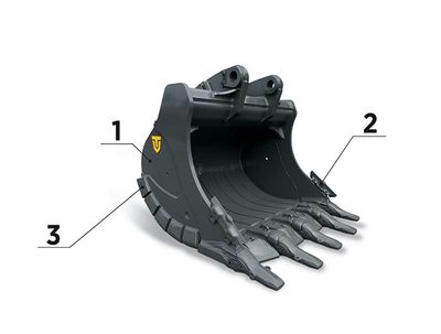 HDV rock bucket for excavator