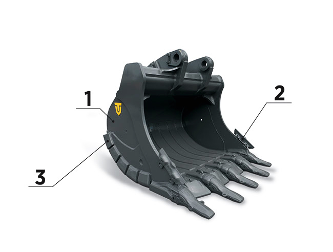 HDV rock bucket for excavator