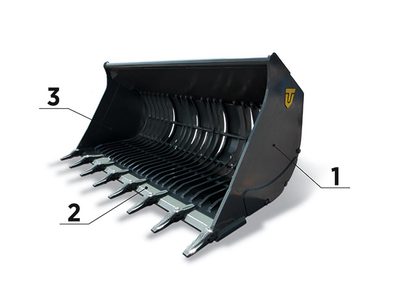 Skeleton bucket for loading