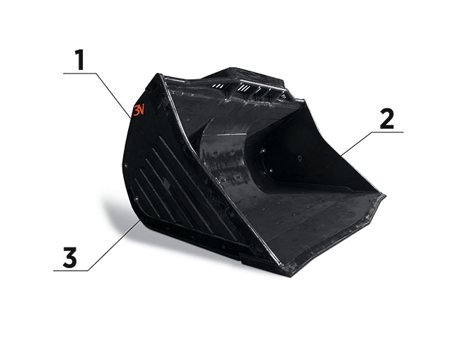 Underground mining bucket