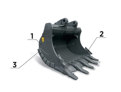 Reinforced rock HDV bucket