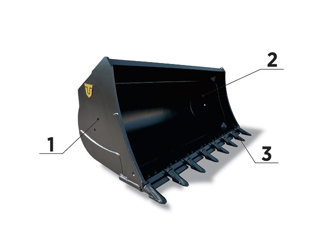 Standard bucket for loader