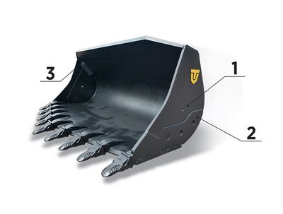 Rock bucket for loader