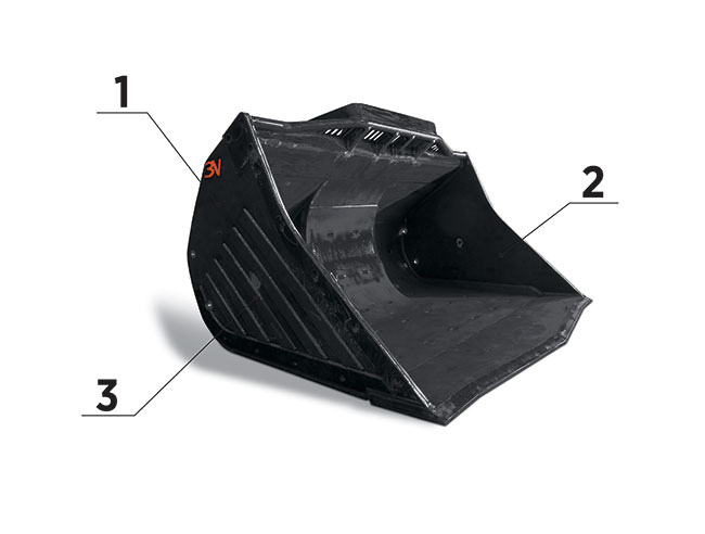 Underground mining bucket