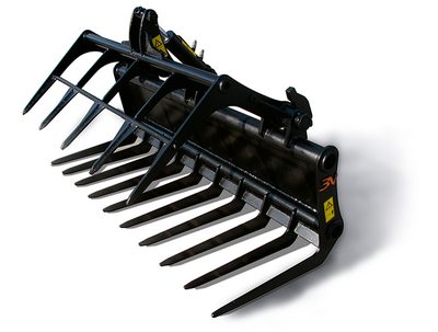 Light material bucket with grille