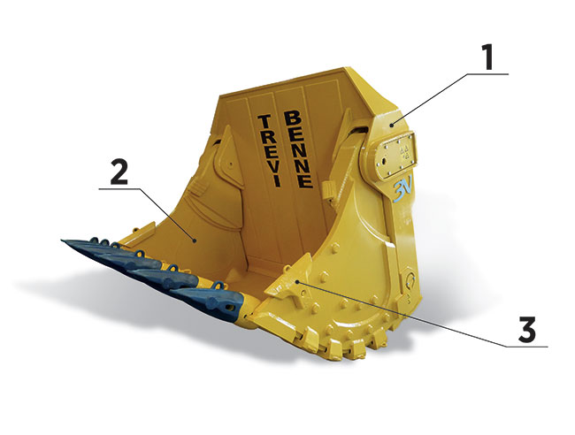 Mining face shovel bucket